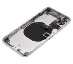 Iphone X ile Uyumlu Küçük Bileşenler Önceden Takılmış Arka Muhafaza ile Uyumlu Logo Yok Plus Gümüş - Görsel 5