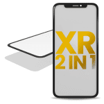 Iphone Xr ile Uyumlu Çerçeveli Cam Önceden Takılmış ile Uyumlu Premium Kalite / 2'si 1 Arada 1 Paket
