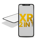 Iphone Xr ile Uyumlu Çerçeveli Cam Önceden Takılmış ile Uyumlu Premium Kalite / 2'si 1 Arada 1 Paket