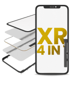 Iphone Xr ile Uyumlu Digitizer Flex'li Cam OCA Yok ve Çerçeve Önceden Takılmış ile Uyumlu Premium Kalite / 4'ü 1 Arada 2 Paket