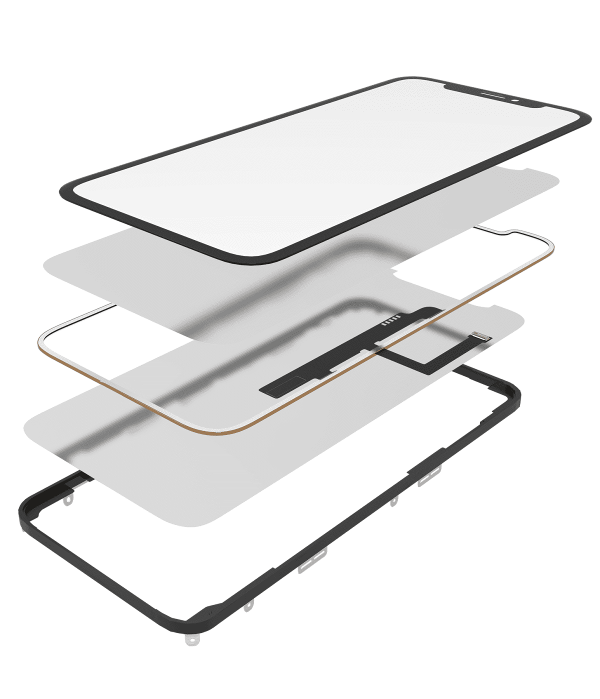 Iphone Xr ile Uyumlu Digitizer Flex'li Cam OCA Yok ve Çerçeve Önceden Takılmış ile Uyumlu Premium Kalite / 4'ü 1 Arada 2 Paket - Görsel 3