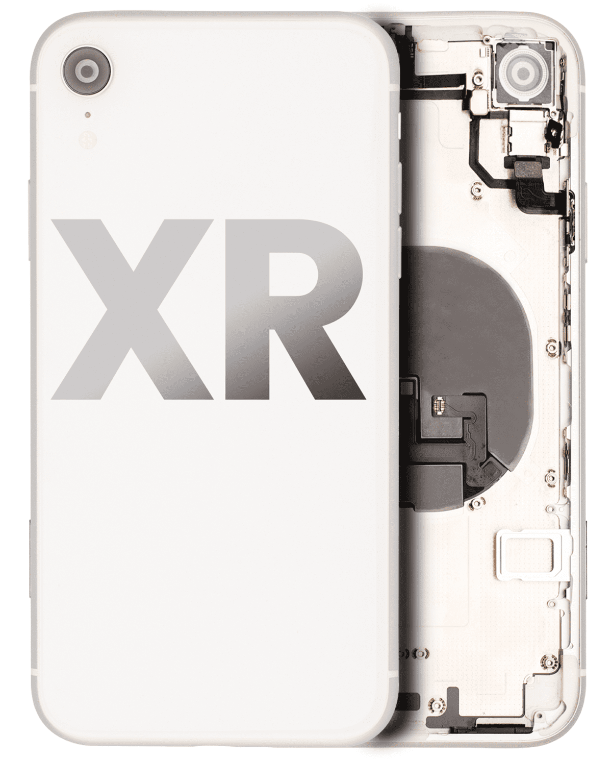 Iphone Xr ile Uyumlu Kasa Bileşenler Önceden Takılmış ile Uyumlu Kasa Kasa Beyaz