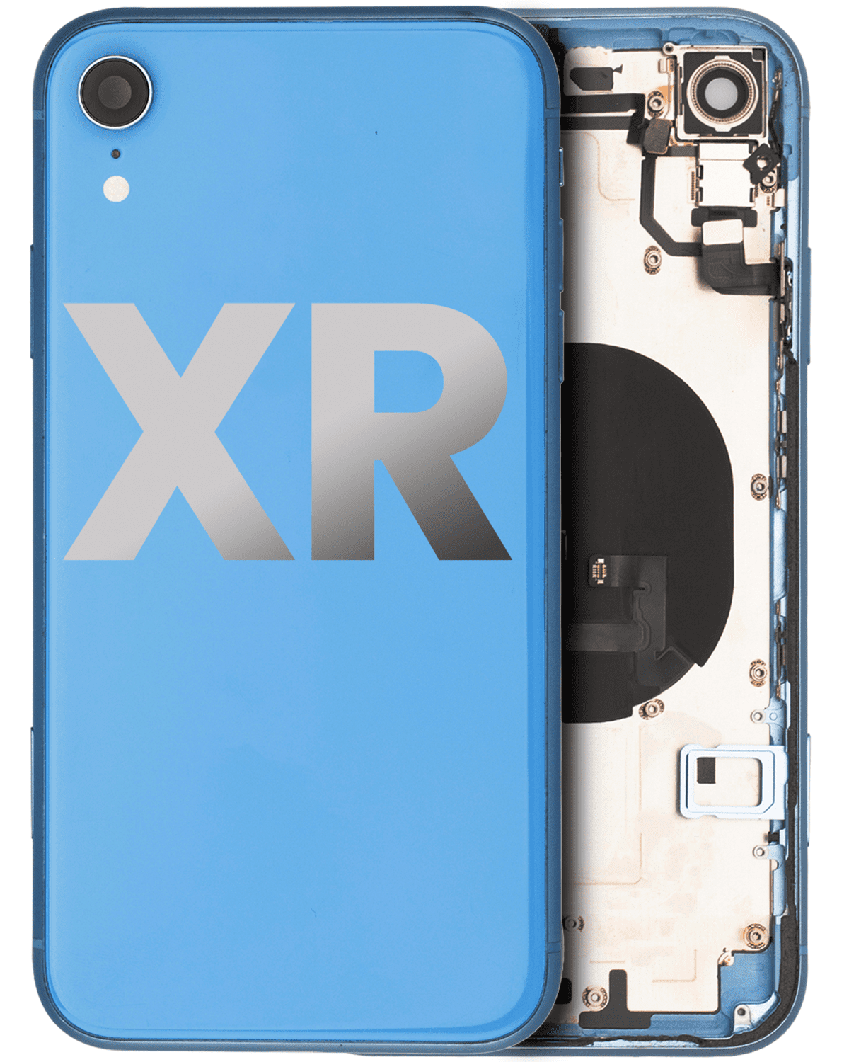 Iphone Xr ile Uyumlu Kasa Bileşenler Önceden Takılmış ile Uyumlu Kasa  Mavi