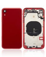 Iphone Xr ile Uyumlu Küçük Bileşenler Önceden Takılmış Arka Muhafaza Logo Yok Plus Kırmızı ile Uyumlu - Görsel 2