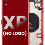 Iphone Xr ile Uyumlu Küçük Bileşenler Önceden Takılmış Arka Muhafaza Logo Yok Plus Kırmızı ile Uyumlu