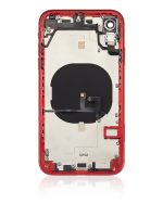 Iphone Xr ile Uyumlu Küçük Bileşenler Önceden Takılmış Arka Muhafaza Logo Yok Plus Kırmızı ile Uyumlu - Görsel 3