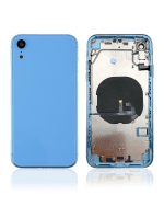 Iphone Xr ile Uyumlu Küçük Bileşenler Önceden Takılmış Arka Muhafaza Logo Yok Plus Mavi ile Uyumlu - Görsel 2