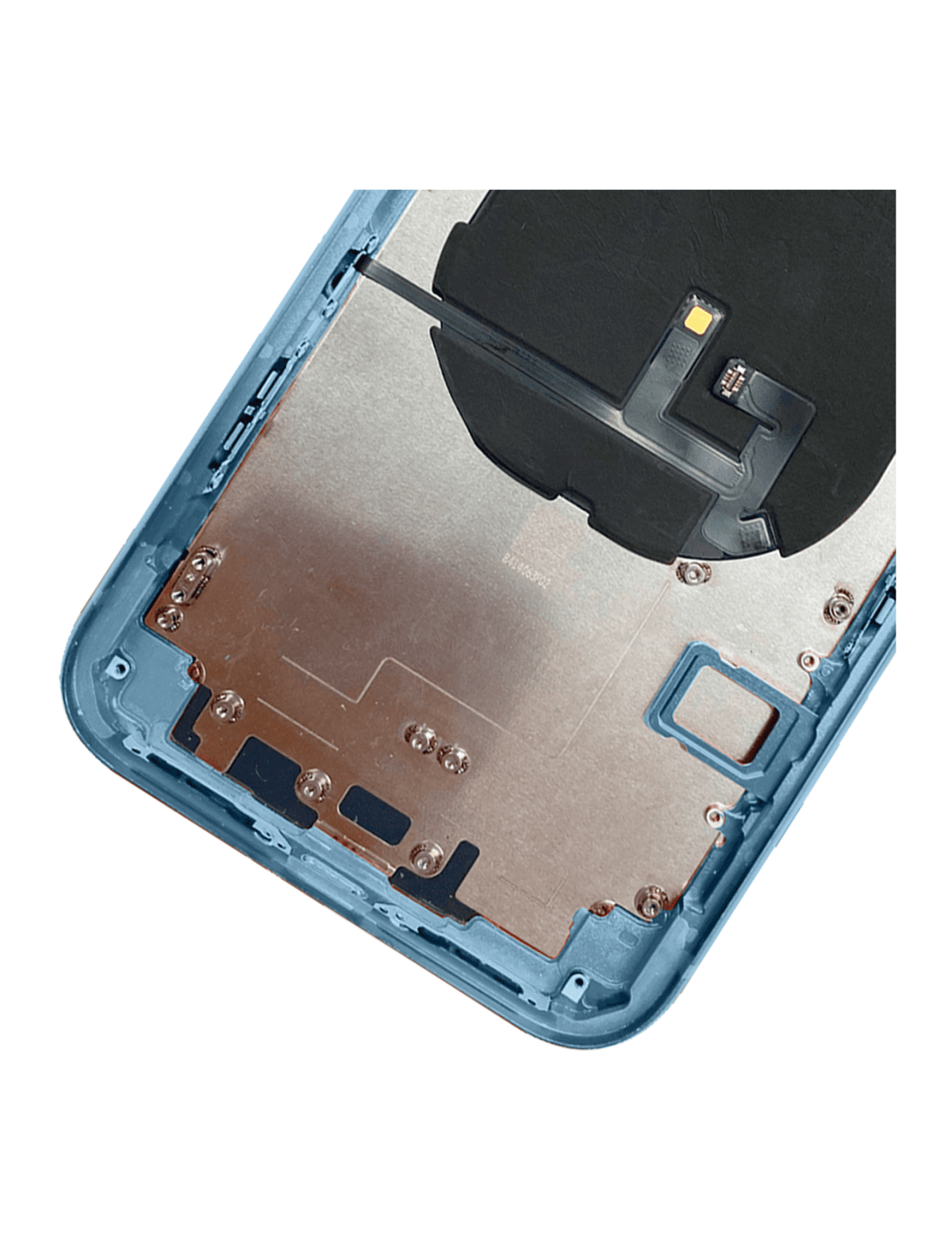Iphone Xr ile Uyumlu Küçük Bileşenler Önceden Takılmış Arka Muhafaza Logo Yok Plus Mavi ile Uyumlu - Görsel 3