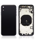 Iphone Xr ile Uyumlu Küçük Bileşenler Önceden Takılmış Arka Muhafaza Logo Yok Plus Uzay Grisi ile Uyumlu - Görsel 2