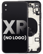 Iphone Xr ile Uyumlu Küçük Bileşenler Önceden Takılmış Arka Muhafaza Logo Yok Plus Uzay Grisi ile Uyumlu
