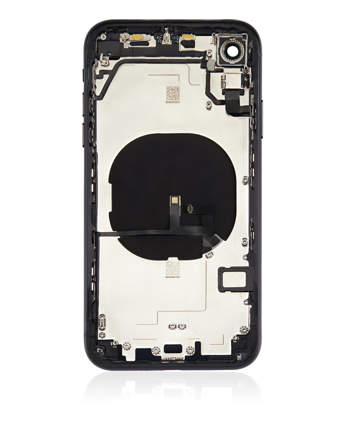 Iphone Xr ile Uyumlu Küçük Bileşenler Önceden Takılmış Arka Muhafaza Logo Yok Plus Uzay Grisi ile Uyumlu - Görsel 3