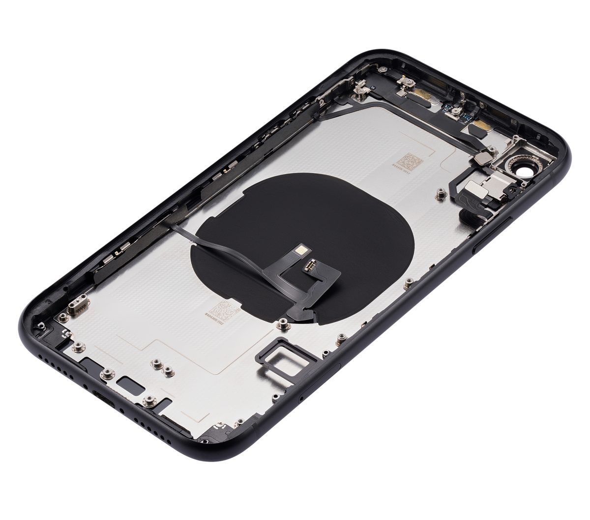 Iphone Xr ile Uyumlu Küçük Bileşenler Önceden Takılmış Arka Muhafaza Logo Yok Plus Uzay Grisi ile Uyumlu - Görsel 5
