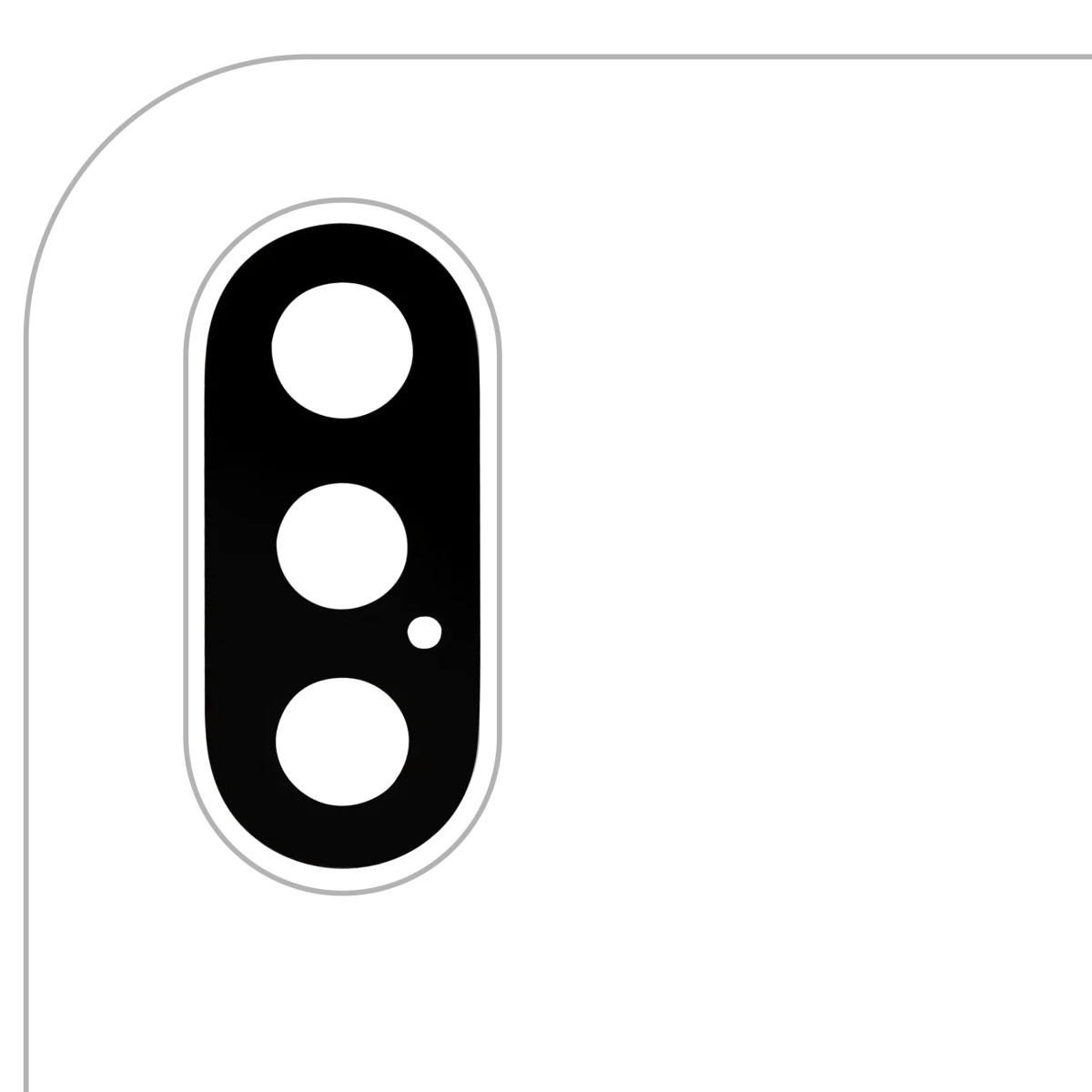 Iphone Xs Max ile Uyumlu Arka Kamera Servis Paket Orjinal Ürün Lensi Sadece Cam Yapışkanlı / XS Max Tüm Renkler 10'lu Paket Plus ile Uyumlu