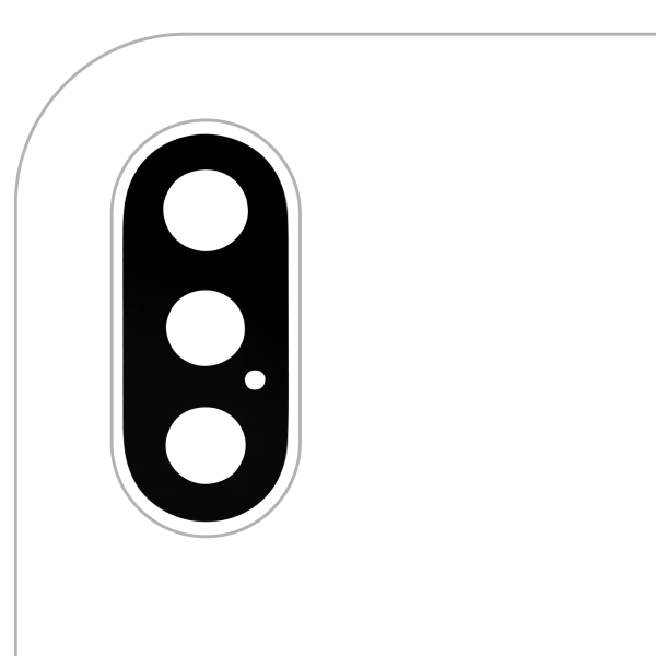 Iphone Xs Max ile Uyumlu Arka Kamera Servis Paket Orjinal Ürün Lensi Sadece Cam Yapışkanlı / XS Max Tüm Renkler 10'lu Paket Plus ile Uyumlu