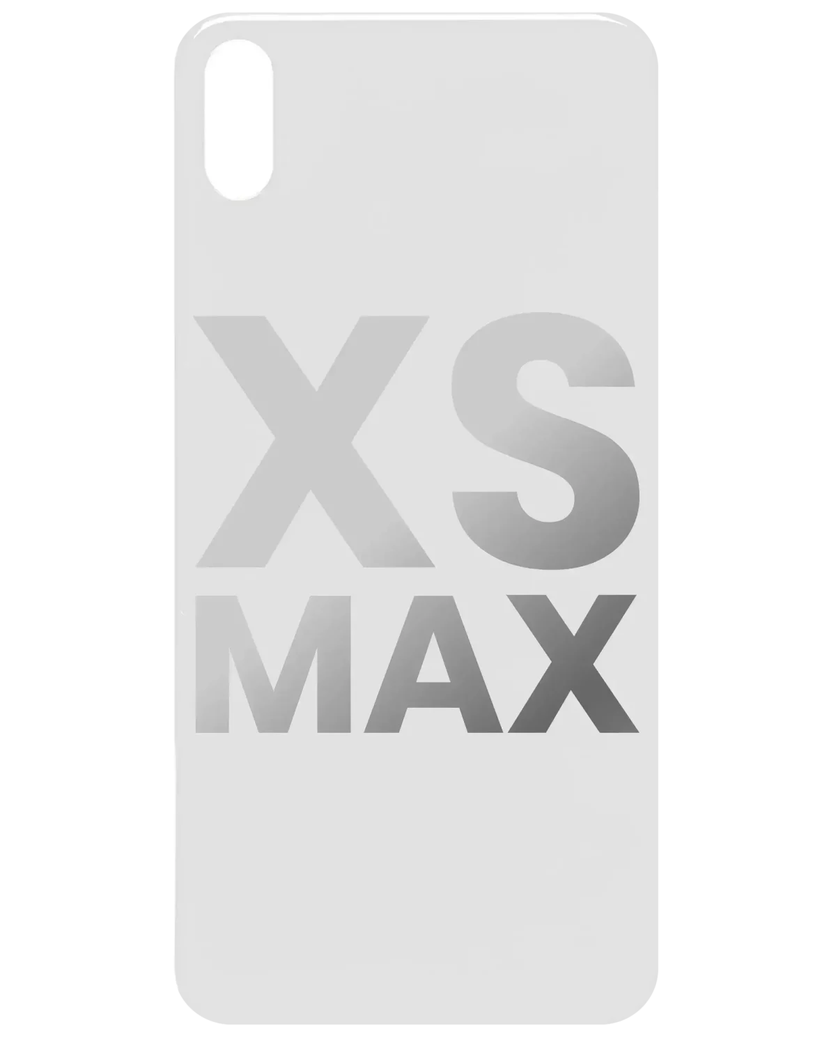 Iphone Xs Max ile Uyumlu Arka Kapak Camı ile Uyumlu Logo Yok Gümüş