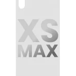 Iphone Xs Max ile Uyumlu Arka Kapak Camı ile Uyumlu Logo Yok Gümüş