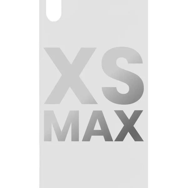 Iphone Xs Max ile Uyumlu Arka Kapak Camı ile Uyumlu Logo Yok Gümüş