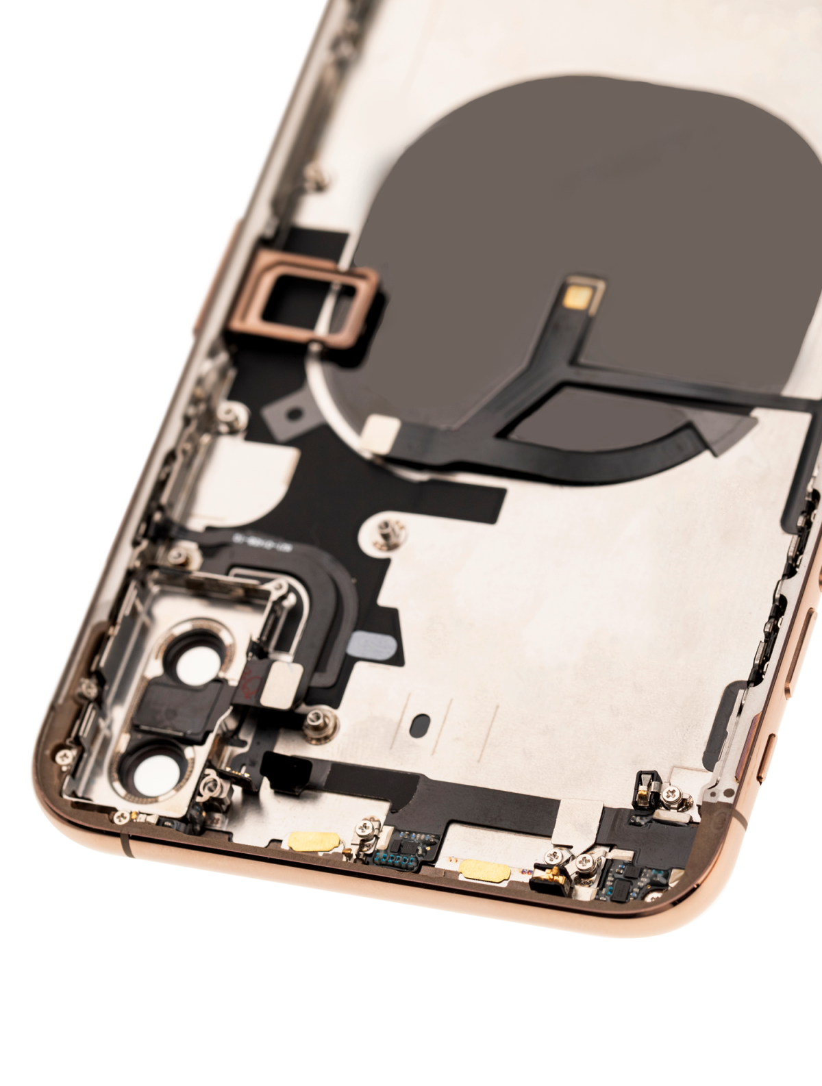 Iphone Xs Max ile Uyumlu Arka Muhafaza Küçük Bileşenlerle Önceden Takılmış ile Uyumlu Kullanılmış  Çekme:  Gold - Görsel 5