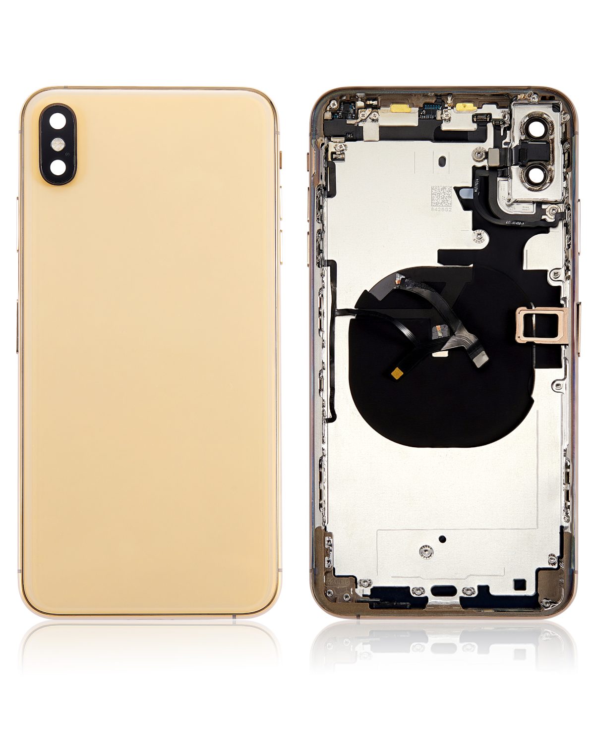 Iphone Xs Max ile Uyumlu Kasa Bileşenler Önceden Takılmış ile Uyumlu Kasa Gold - Görsel 2