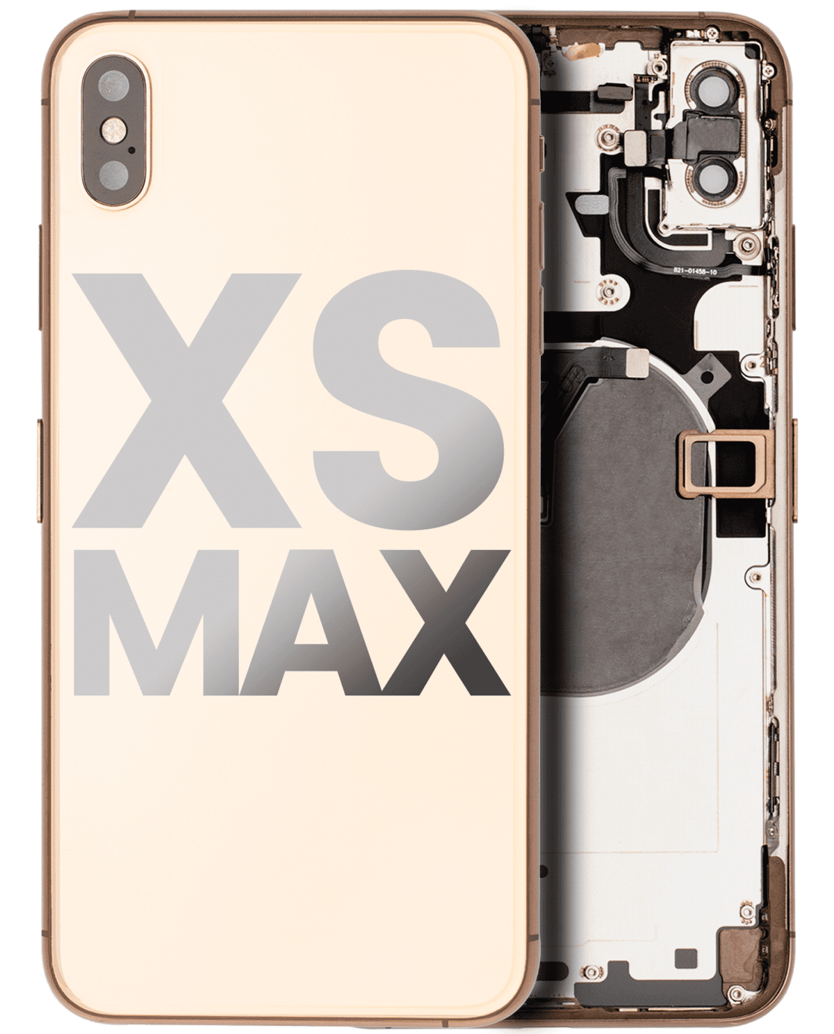 Iphone Xs Max ile Uyumlu Kasa Bileşenler Önceden Takılmış ile Uyumlu Kasa  Gold