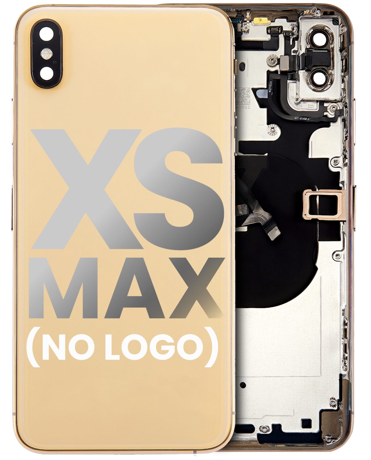 Iphone Xs Max ile Uyumlu Kasa Bileşenler Önceden Takılmış ile Uyumlu Kasa Gold