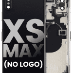 Iphone Xs Max ile Uyumlu Küçük Bileşenler Önceden Takılmış Arka Muhafaza Logo Yok Plus Uzay Grisi ile Uyumlu