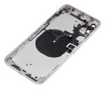 Iphone Xs Max ile Uyumlu Küçük Bileşenler Önceden Takılmış Arka Muhafaza ile Uyumlu Logo Yok Plus Gümüş - Görsel 4