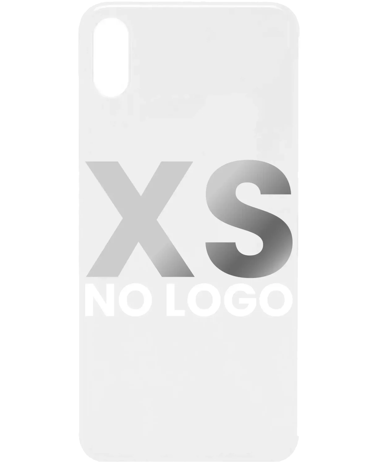Iphone Xs ile Uyumlu Arka Kapak Camı ile Uyumlu Logo Yok Gümüş