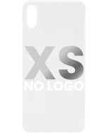 Iphone Xs ile Uyumlu Arka Kapak Camı ile Uyumlu Logo Yok Gümüş
