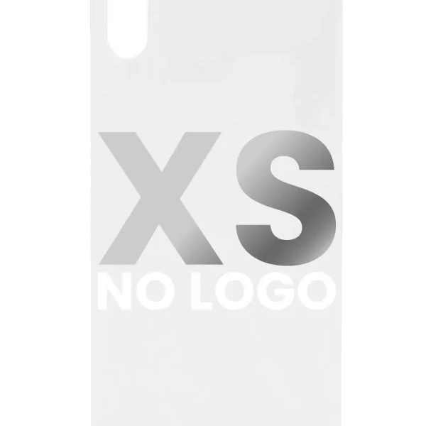 Iphone Xs ile Uyumlu Arka Kapak Camı ile Uyumlu Logo Yok Gümüş