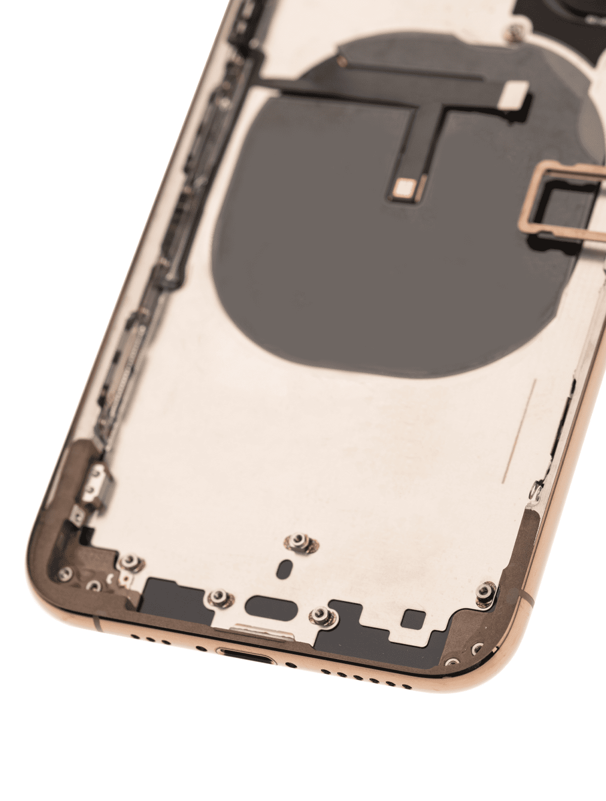 Iphone Xs ile Uyumlu Kasa Bileşenler Önceden Takılmış ile Uyumlu Kasa  Gold - Görsel 5
