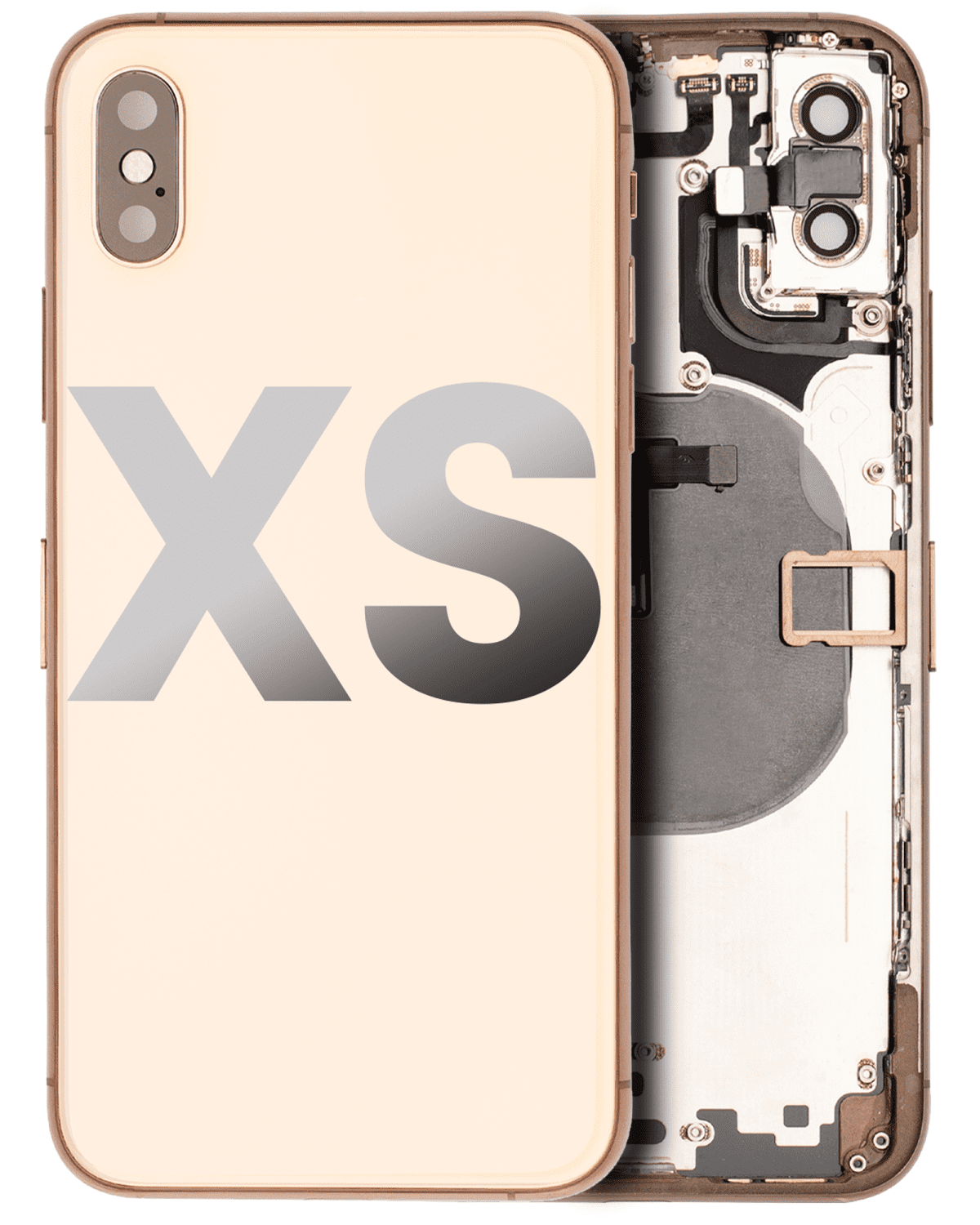 Iphone Xs ile Uyumlu Kasa Bileşenler Önceden Takılmış ile Uyumlu Kasa Kasa Gold