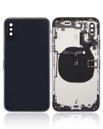 Iphone Xs ile Uyumlu Küçük Bileşenler Önceden Takılmış Arka Muhafaza Logo Yok Plus Uzay Grisi ile Uyumlu - Görsel 2