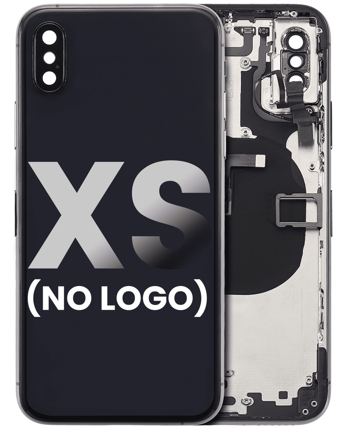 Iphone Xs ile Uyumlu Küçük Bileşenler Önceden Takılmış Arka Muhafaza Logo Yok Plus Uzay Grisi ile Uyumlu