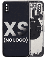 Iphone Xs ile Uyumlu Küçük Bileşenler Önceden Takılmış Arka Muhafaza Logo Yok Plus Uzay Grisi ile Uyumlu