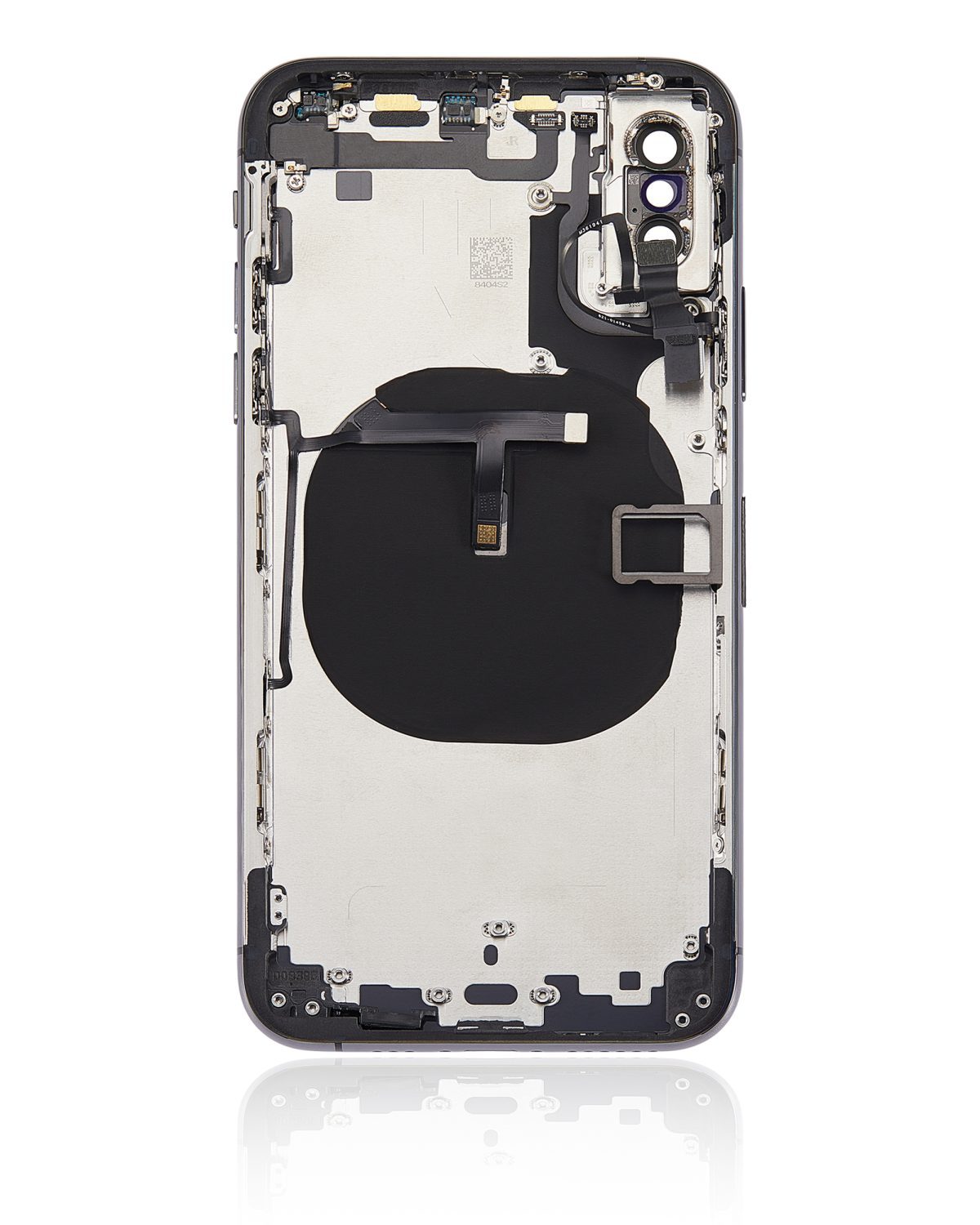 Iphone Xs ile Uyumlu Küçük Bileşenler Önceden Takılmış Arka Muhafaza Logo Yok Plus Uzay Grisi ile Uyumlu - Görsel 3