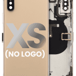 Iphone Xs ile Uyumlu Küçük Bileşenler Önceden Takılmış Arka Muhafaza ile Uyumlu Logo Yok Plus Gold