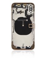Iphone Xs ile Uyumlu Küçük Bileşenler Önceden Takılmış Arka Muhafaza ile Uyumlu Logo Yok Plus Gold - Görsel 3