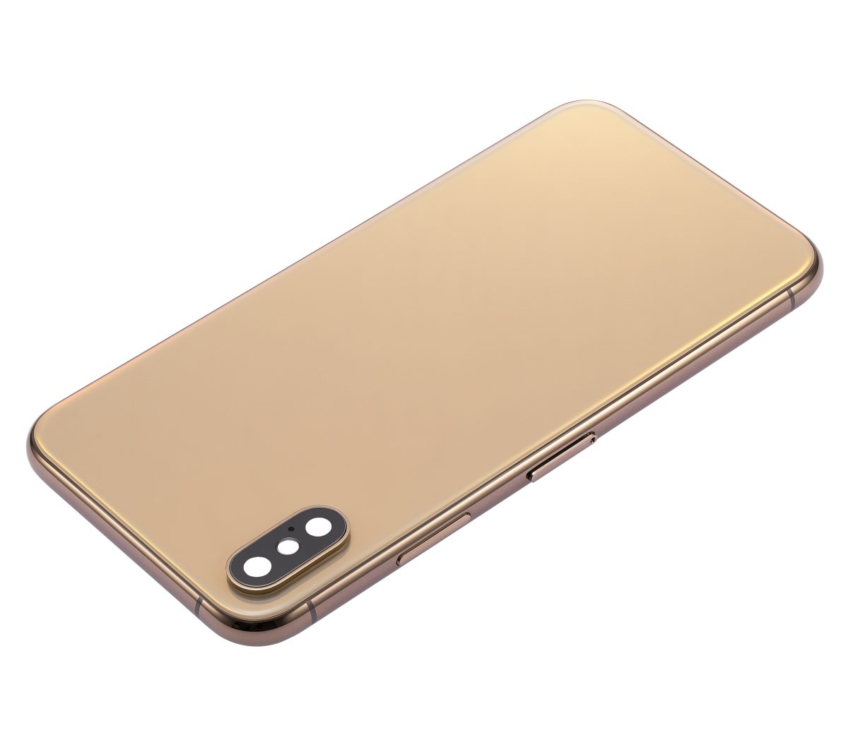 Iphone Xs ile Uyumlu Küçük Bileşenler Önceden Takılmış Arka Muhafaza ile Uyumlu Logo Yok Plus Gold - Görsel 4