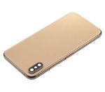 Iphone Xs ile Uyumlu Küçük Bileşenler Önceden Takılmış Arka Muhafaza ile Uyumlu Logo Yok Plus Gold - Görsel 4