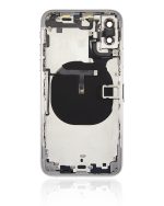 Iphone Xs ile Uyumlu Küçük Bileşenler Önceden Takılmış Arka Muhafaza ile Uyumlu Logo Yok Plus Gümüş - Görsel 3