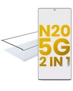 OCA Önceden Kurulu 2'si 1 Arada Ön Cam Samsung Galaxy Note 20 5G İle Uyumlu