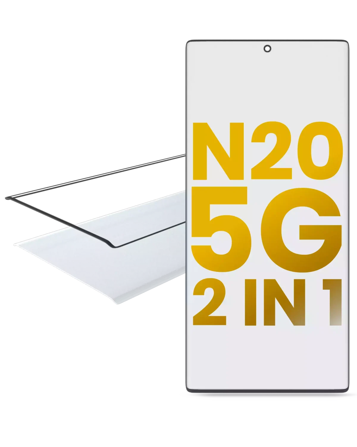 OCA Önceden Kurulu 2'si 1 Arada Ön Cam Samsung Galaxy Note 20 5G İle Uyumlu - Görsel 4