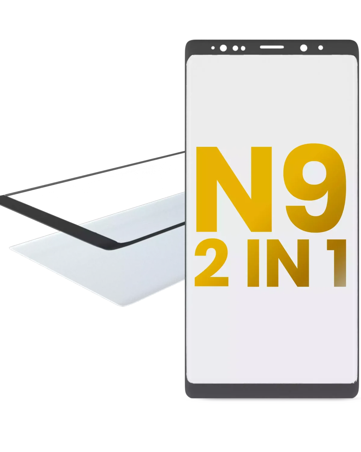 OCA Önceden Yüklenmiş 2'si 1 Arada Ön Cam Samsung Galaxy Note 9 İle Uyumlu