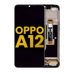 Oppo A12 İle Uyumlu Ekran Dokunmatik Çerçeveli Ekran %100 Orijinal