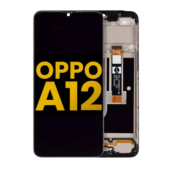 Oppo A12 İle Uyumlu Ekran Dokunmatik Çerçeveli Ekran %100 Orijinal