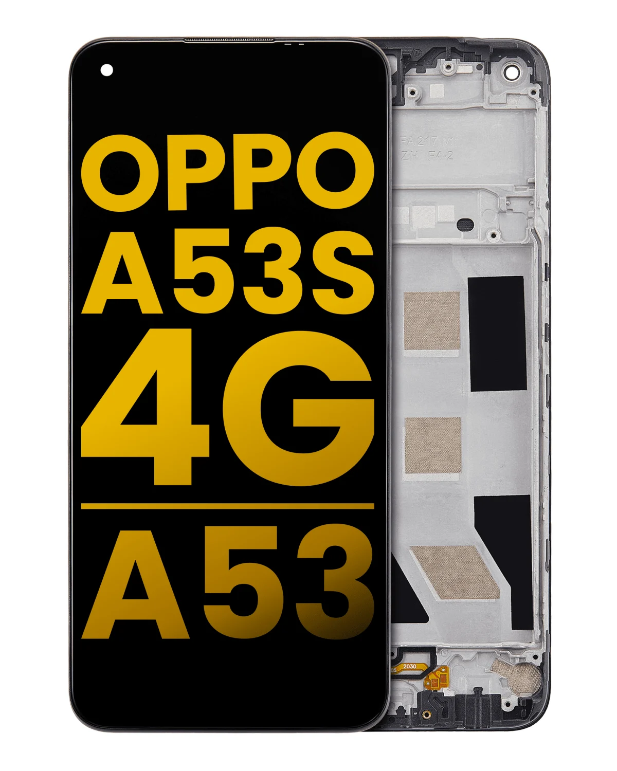 Oppo A53 İle Uyumlu Ekran Dokunmatik Çerçeveli Ekran %100 Orijinal