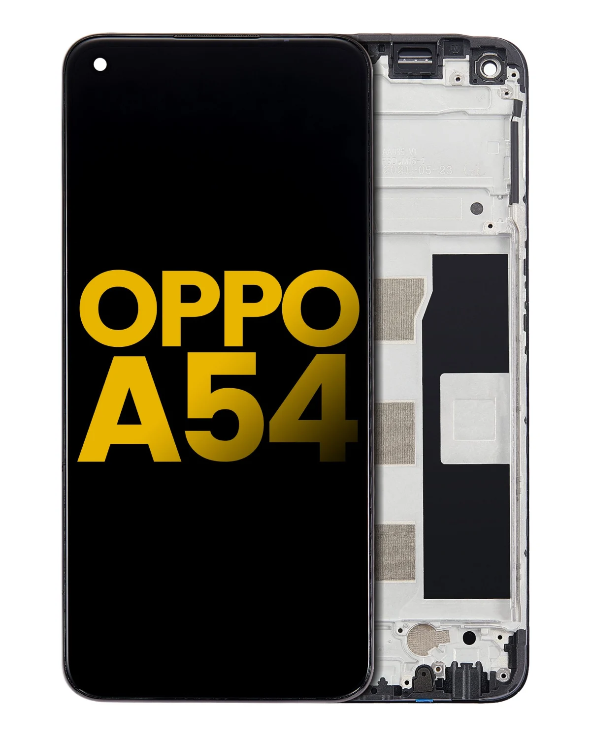 Oppo A54 4G İle Uyumlu Ekran Dokunmatik Çerçeveli Ekran %100 Orijinal