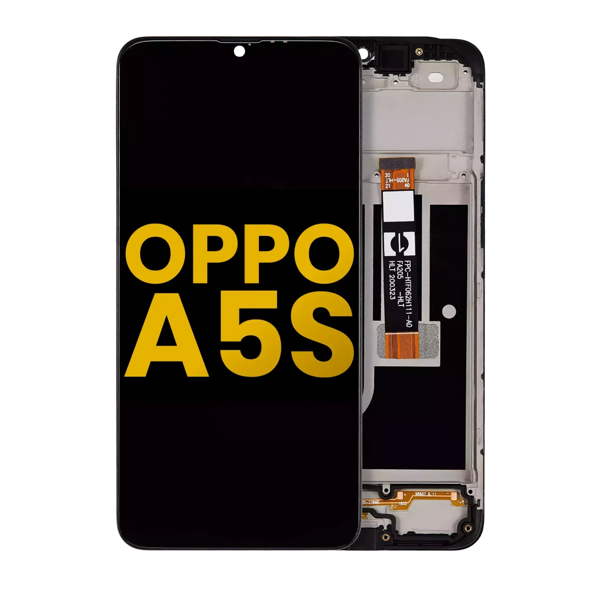 Oppo A5S İle Uyumlu Ekran Dokunmatik Çerçeveli Ekran %100 Orijinal