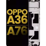 Oppo A76 İle Uyumlu Ekran Dokunmatik Çerçeveli Ekran %100 Orijinal